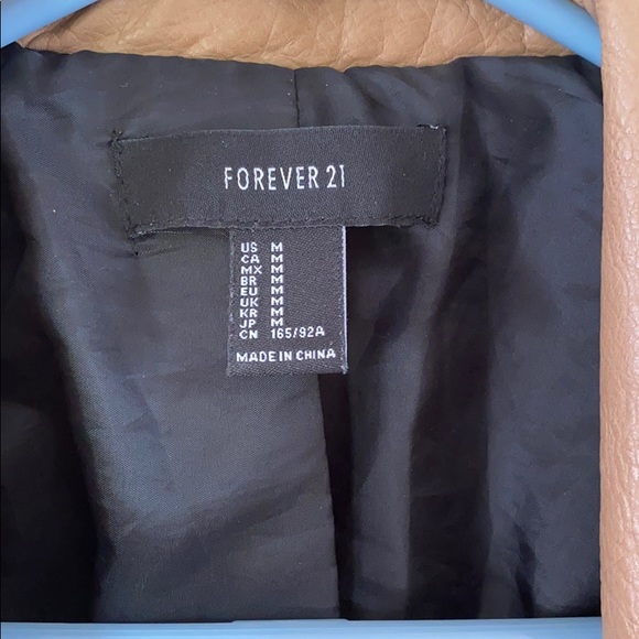 Faux tan leather jacket - Picture 6 of 6